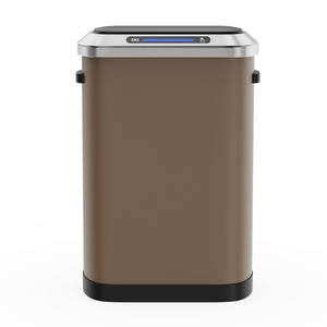 English Elm 50L Smart automatic Trash Can with Silent Slow-Close Lid, Motion Sensor, Durable 0.45mm Steel Body Brown W1550P247980