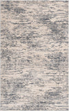 Unique Loom Oasis Water Machine Made Abstract Rug Gray, Ivory/Beige/Blue/Navy Blue 5' 1" x 8' 0"