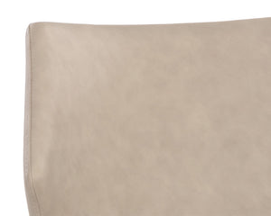 Sunpan James Stackable Dining Chair Set of 2 - Stylish Faux Leather with Unique Backrest Design, Modern Charm Bounce Stone