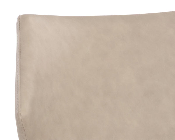 Sunpan James Stackable Dining Chair Set of 2 - Stylish Faux Leather with Unique Backrest Design, Modern Charm Bounce Stone