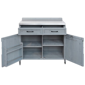 English Elm K&k Outdoor Modular Kitchen Island 2 Piece Fir Wood Stainless Steel Sink Station N707S000024G
