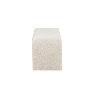 JLA Home INK+IVY - Boucle Modern Waterfall Bench with Textured Bouclé Upholstery, Rounded Corners, Fully Assembled Comfort Cream II105-0524