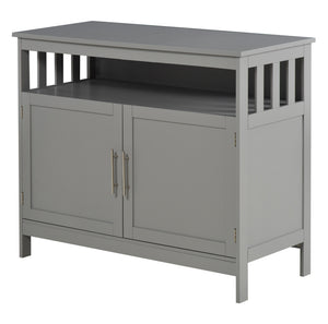 English Elm Homcom Modern Sideboard Buffet Cabinet: Stylish Grey Storage For Kitchen, Dining, Or Coffee Bar W2225P217395