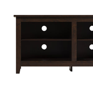 English Elm Walker Edison - Modern 3-Shelf Transitional TV Stand 70" for 80" TVs—Warp-Resistant MDF, 250lb Support, Cord Management Brown 76 L x 22 W x 6 H B185P169326