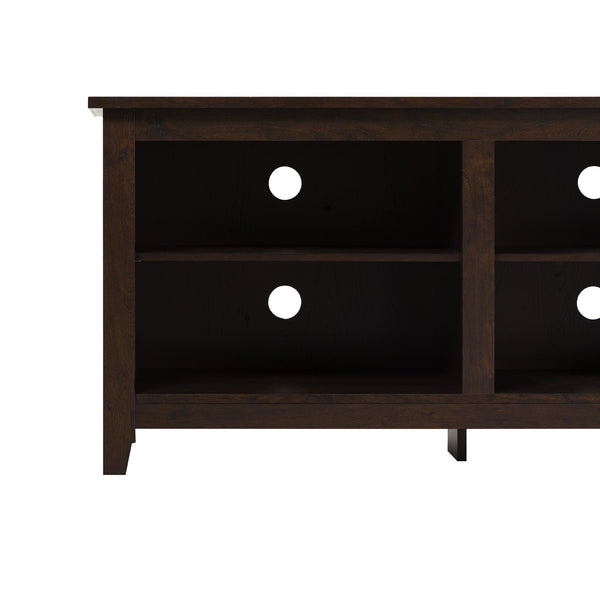 English Elm Walker Edison - Modern 3-Shelf Transitional TV Stand 70" for 80" TVs—Warp-Resistant MDF, 250lb Support, Cord Management Brown 76 L x 22 W x 6 H B185P169326