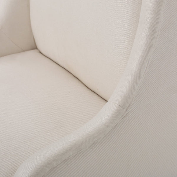 English Elm Dining Chair Tall Wingback Upholstered Seat Birch Legs Contemporary Statement Piece N769P386662W