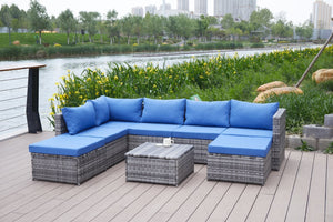 English Elm Patio Sofa With Plush Cushions - Weather-Resistant, Durable Outdoor Seating For Stylish Relaxation B205S00064-GIGA