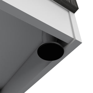 English Elm Oklahoma Utility Sink Cabinet With Stainless Steel Countertop & Double Doors For Effortless Storage B128S00140