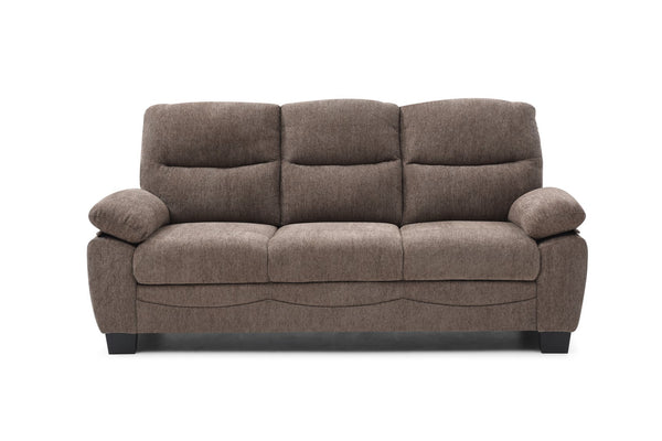 English Elm Summerton Plush Chenille Sofa with Pillow-Top Arms, Foam-Encased Coil Support, Removable Backrest Brown 31 L x 77 W x 15 H B078P349526