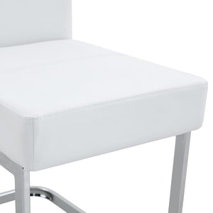 English Elm Set Of 4 White Ergonomic Dining Chairs With Thick Cushion, Built-In Springs For Ultimate Comfort W3226P279079-GIGA