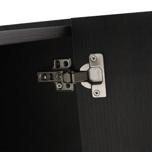 English Elm 12 Inch Narrow Wall Mounted Cabinet Soft Close Door Dark Oak Finish Bathroom Storage W1972P457985