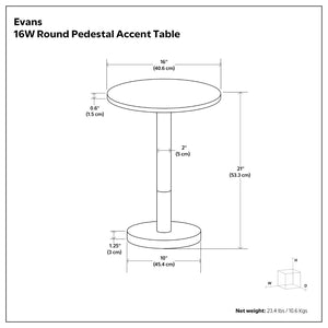 English Elm Haynes Solid Mango Wood Accent Table Rustic Dark Brown Grain for Bedroom or Living Room B136P420283