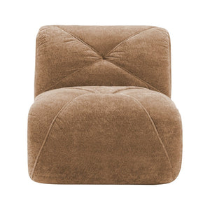 English Elm Armless Modular Cloud Sofa Plush Velvet Tufted Cushions for Modern Living Rooms Camel W714P387015