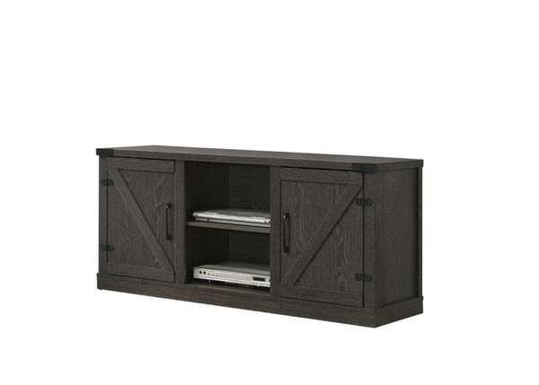 English Elm Salerno Farmhouse Media Console with Barn Doors Open Shelves and Cable Management B2749P413246