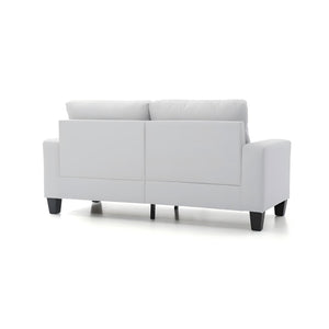 English Elm Newbury Modular Sofa with Pocketed Coil Seats and Kiln-Dried Hardwood Frame for Small Spaces White 42 L x 30 W x 21 H B078108256
