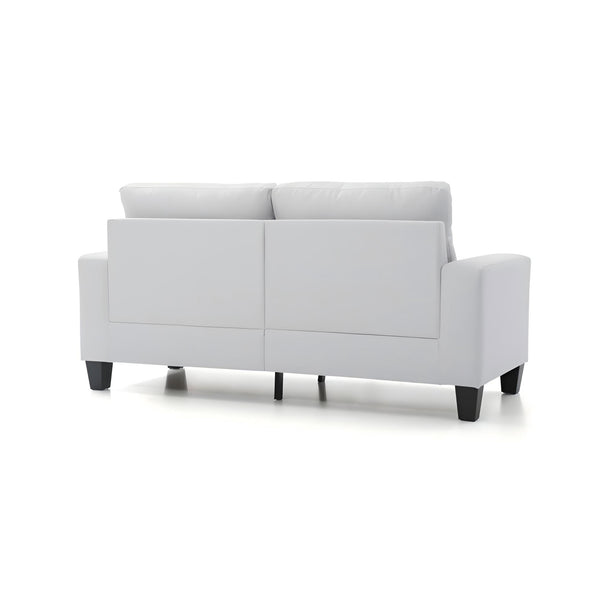 English Elm Newbury Modular Sofa with Pocketed Coil Seats and Kiln-Dried Hardwood Frame for Small Spaces White 42 L x 30 W x 21 H B078108256