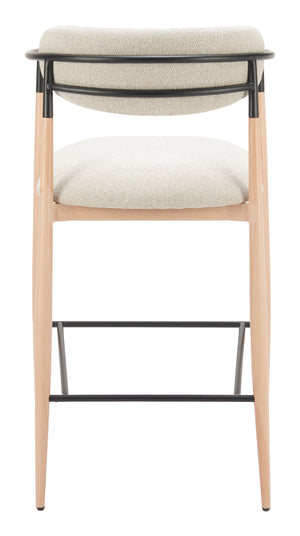 Zuo Modern Equinox Barstool - Stylish Oyster Gray & Natural Finish For Modern Hospitality Spaces & Comfort Gray 100% Polyester,Steel 110855-zuo-modern