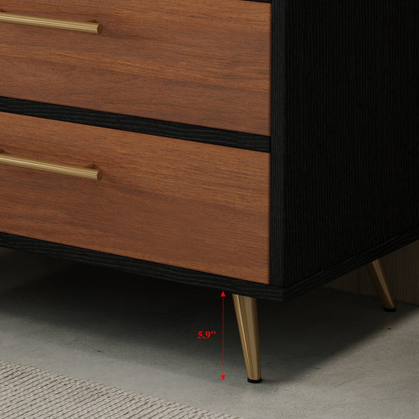 English Elm Modern Freestanding Vanity with Ceramic Vessel Sink and Gold Leg Sintered Stone Top W3136S00051