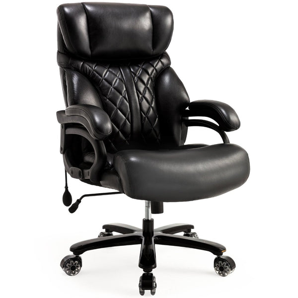 English Elm 500lbs Heavy Duty Executive Chair Wide Spring Seat Ergonomic High Back Home Office Black W5201P418234