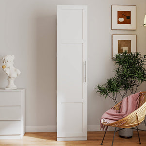 English Elm Kitchen Pantry Hutch Organizer for Clutter-Free Kitchens with Spacious Cabinets, Drawer & Counter Space White W331P309438