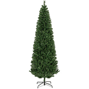 English Elm Homcom 7Ft Slim Douglas Fir Christmas Tree - Realistic Unlit Design For Compact Spaces & Easy Setup W2225P249651