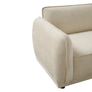 English Elm Christopher Knight Home® - Oslo 84" Boucle 3-Seater Sofa in Beige — Modern Round-Arm Upholstered Comfort, Durable Frame N773IS00031B