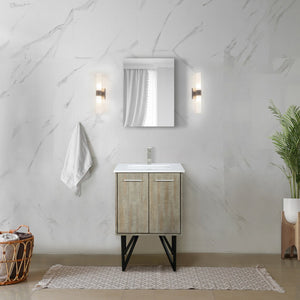 English Elm Rustic Acacia Bath Vanity with Cultured Marble Top, Soft-Close, Mirror Included, Durable Scratch-Resistant B2731S01509