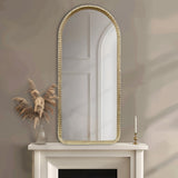 Madison Park N/A Glam/Luxury Gold Metal Arch Wall Mirror MP95F-0327 Gold