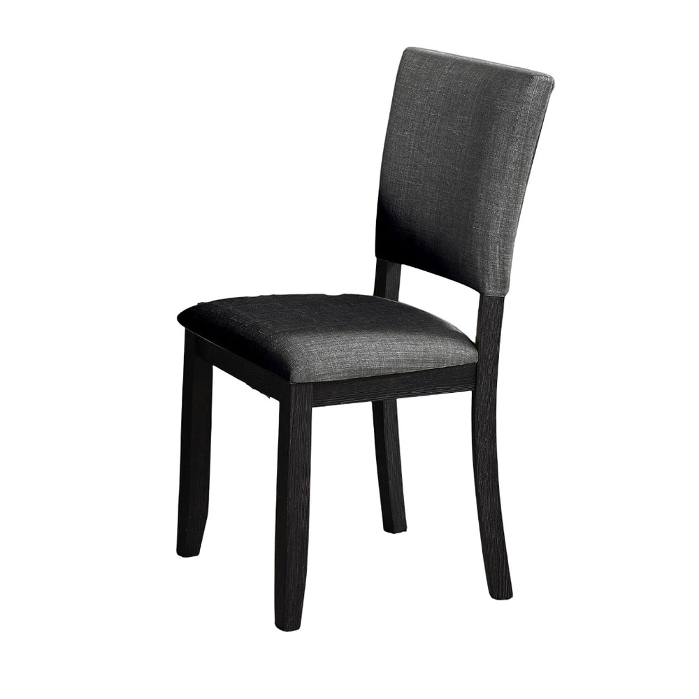 English Elm Dark Gray Oberto 4pc Side Chair Set – Transitional Upholstered Dining Chairs, Rubberwood Frame, Cozy Foam Comfort, Easy Assembly B2741P408869