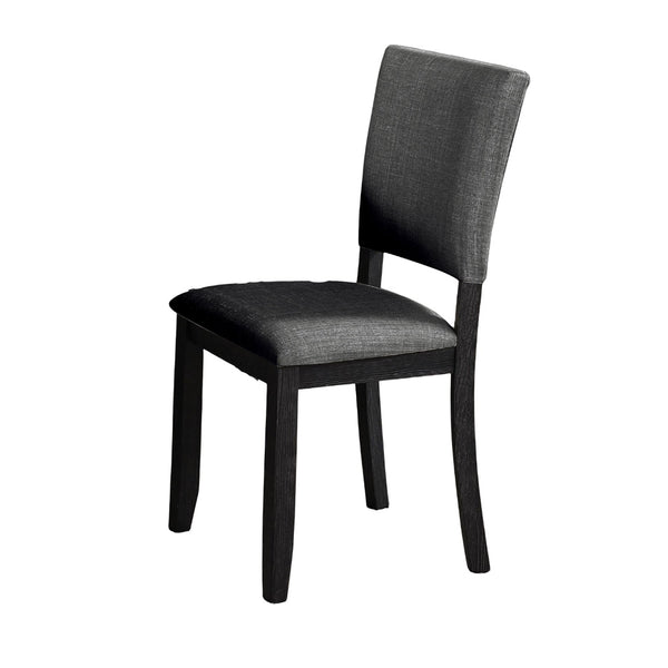 English Elm Dark Gray Oberto 4pc Side Chair Set – Transitional Upholstered Dining Chairs, Rubberwood Frame, Cozy Foam Comfort, Easy Assembly B2741P408869