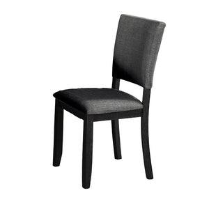 English Elm Contemporary Round Pedestal Dining Set with Upholstered Chairs for Modern Interiors Dark Gray B2741S00780