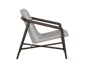 Sunpan Cinelli Lounge Chair - Handcrafted Artisan Design with Unique Character and Timeless Elegance Distressed Brown / Saloon Light Grey Leather