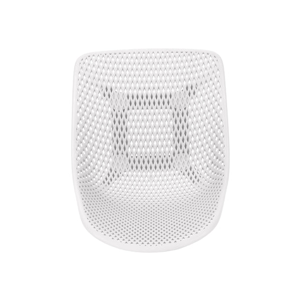 English Elm Christopher Knight Home® - POSEY Chair - Weather-Resistant Polypropylene Outdoor Dining Chair with Perforated Diamond Mesh Design for Durable Style White 27.5 L x 21.5 W x 20.2 H 69067.00WHI