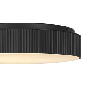 English Elm 13 Inch Matte Led Flush Mount Dimmable Ceiling Light for Bedroom Hall or Kitchen Black B370P421866