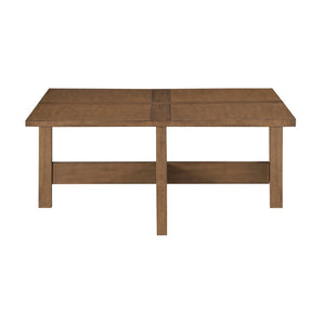 English Elm Contemporary Square Coffee Table with Four Hidden Upholstered Stools Walnut Veneer Inlay B011P459315
