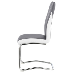 English Elm Jernigan Two-tone Leatherette Cantilever Dining Chairs with Chrome Base Set of 4 B062S01428