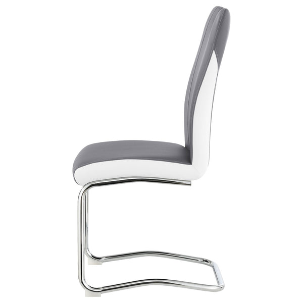 English Elm Jernigan Two-tone Leatherette Cantilever Dining Chairs with Chrome Base Set of 4 B062S01428