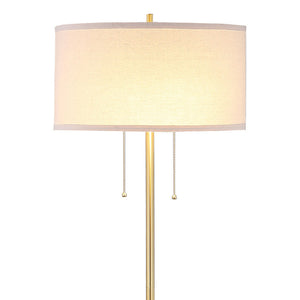 English Elm Bellflower Gold Floor Lamp - 65-Inch Modern Drum Shade With Elegant Tulip Base For Cozy Ambiance B062P299852