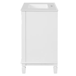 English Elm 30" French-Inspired Bathroom Vanity With Ceramic Sink & Dual Drawers - Elegant Storage Solution! N710P323328K
