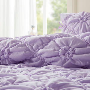 English Elm 3PCS Plush Microfiber Full/Queen Comforter Set with Hypoallergenic Poly Fill and Soft Shams Purple 16.93 L x 12.99 W x 6.69 H B035P366526