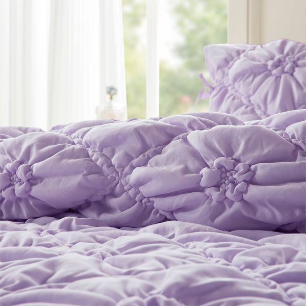 English Elm 3PCS Plush Microfiber Full/Queen Comforter Set with Hypoallergenic Poly Fill and Soft Shams Purple 16.93 L x 12.99 W x 6.69 H B035P366526