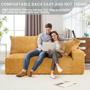 English Elm United Versatile Chenille Two-Person Sofa For Lounging, Napping & Home Office - Soft, Durable Comfort W1568P222619-GIGA