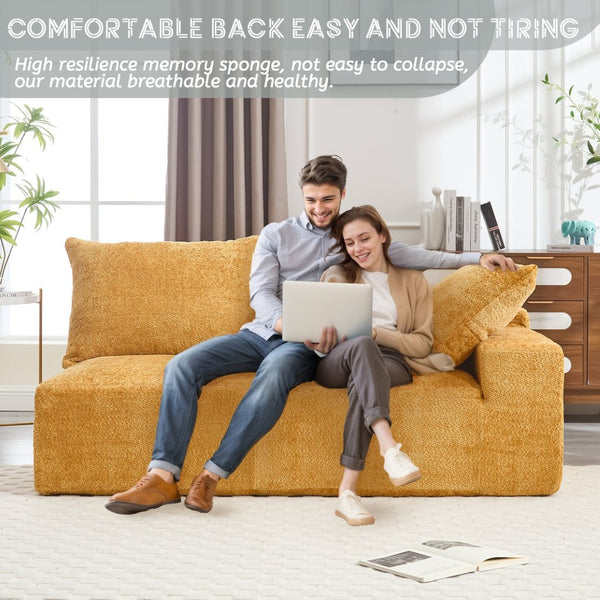 English Elm United Versatile Chenille Two-Person Sofa For Lounging, Napping & Home Office - Soft, Durable Comfort W1568P222619-GIGA