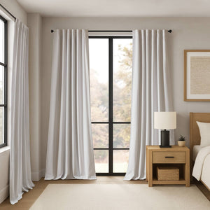 English Elm 2-pk 52x108 Inch Total Blackout Curtain Panels Noise Reducing Bedroom Theater White B035P496617