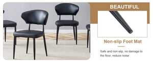 English Elm Table Set 42 Inch Round Wood Grain Mdf with Glass Inlay and 4 Ergonomic Chairs Brown+Black W1151S04500