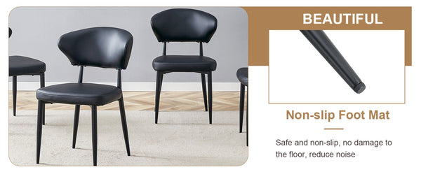 English Elm Table Set 42 Inch Round Wood Grain Mdf with Glass Inlay and 4 Ergonomic Chairs Brown+Black W1151S04500