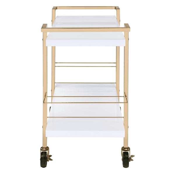 OSP Home Furnishings Alios Serving Cart White/Gold
