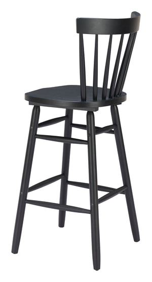 Zuo Modern Tyce Barstool Set Of 2 - Modern Elegance With Durable Rubberwood Design For Hospitality Spaces Black Rubberwood 110530-zuo-modern