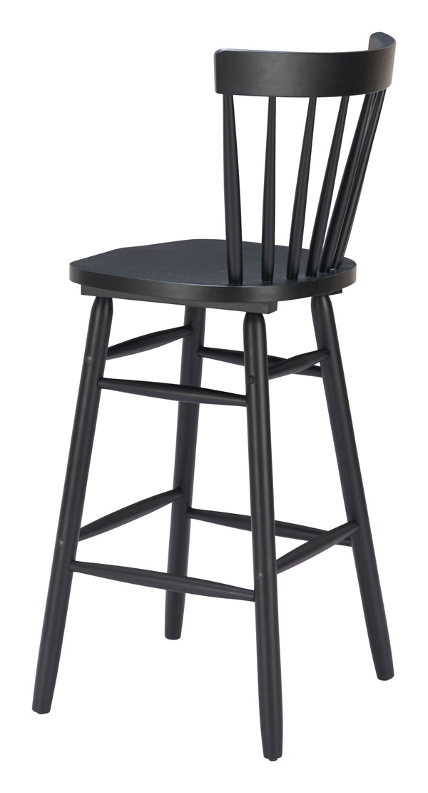Zuo Modern Tyce Barstool Set Of 2 - Modern Elegance With Durable Rubberwood Design For Hospitality Spaces Black Rubberwood 110530-zuo-modern