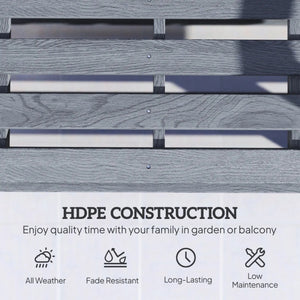 English Elm Double Outdoor Glider Bench Weatherproof Hdpe Slatted Farmhouse Porch Loveseat for Two Gray T3971P459259